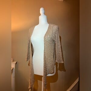 25 South lightweight crochet open front cardigan size S